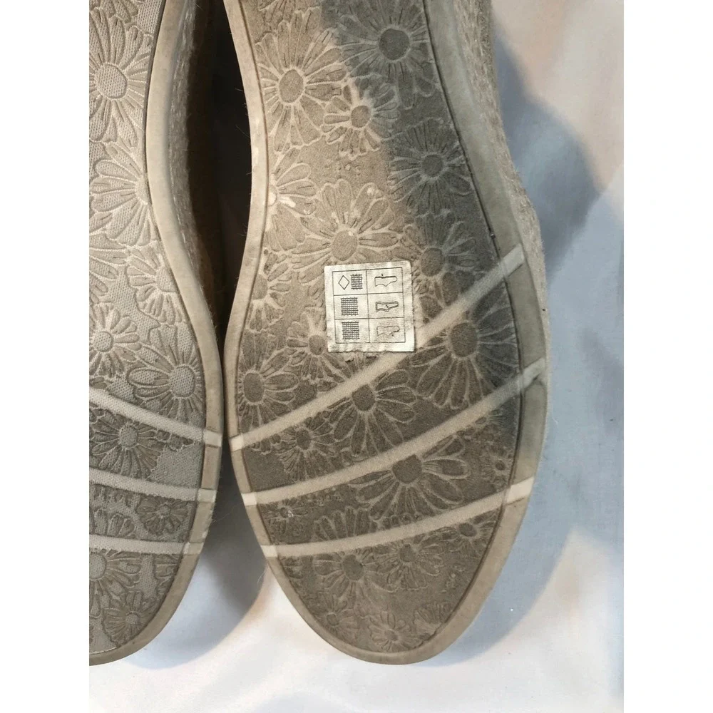 Skechers Martha Stewart Womens US 9 Espadrille Platform Slip On Shoes Natural